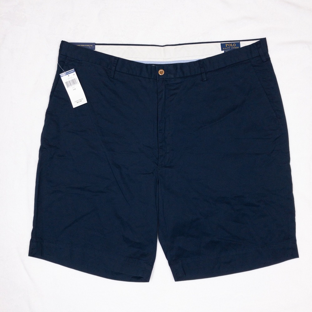 Polo Ralph Lauren Stretch Classic Fit 9" Shorts Mens Size 44B Navy Blue New
